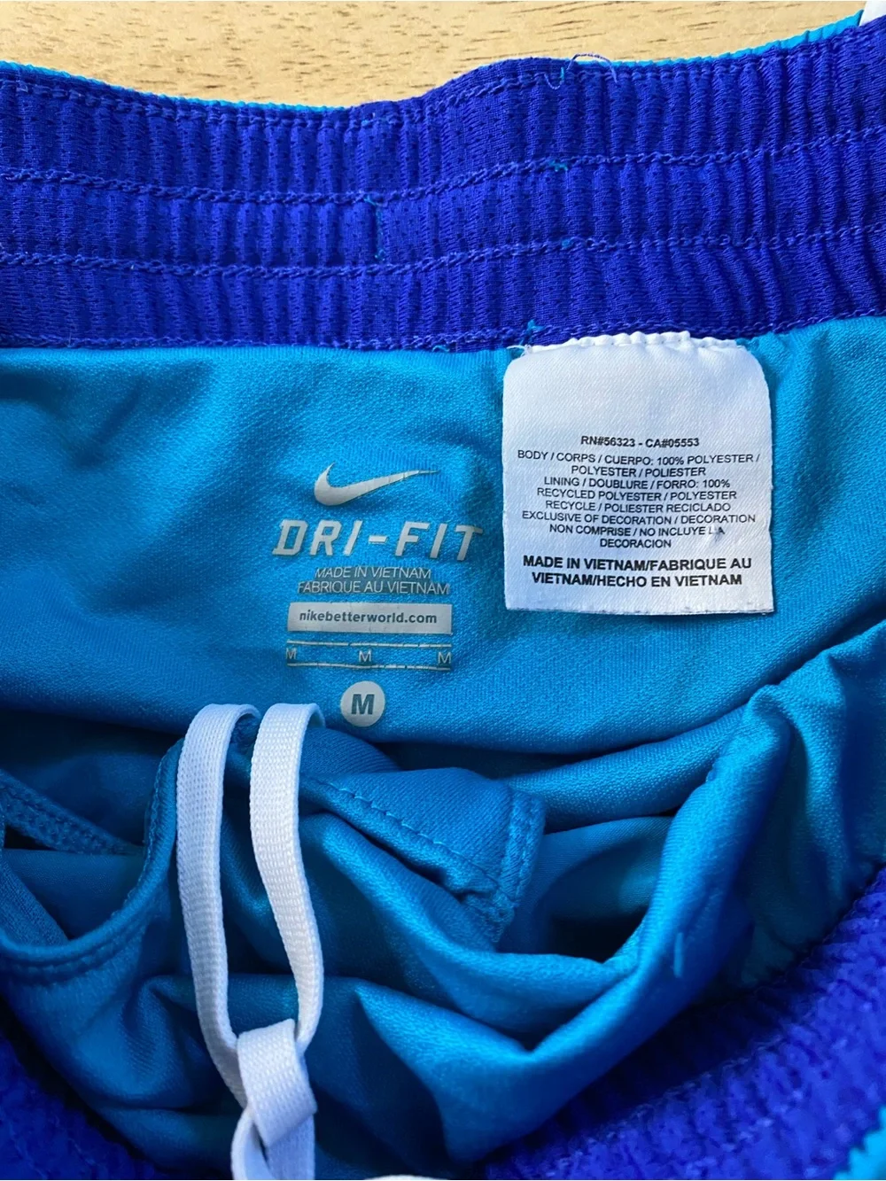 Nike Tempo Dri Fit Girls’ Sz M Blue Spark Athletic Shorts